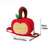 Handle Fruit Plaid Makeup Bag Storage Travel Cosmetic Container  Data Cable Storage