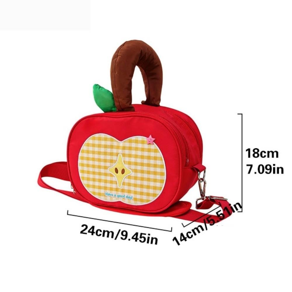 Handle Fruit Plaid Makeup Bag Storage Travel Cosmetic Container  Data Cable Storage
