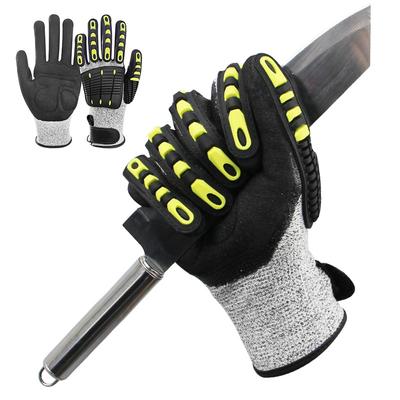 Guantes Mecánicos TPR Antivibración Antimpactos Anticorte Anticolisión Guantes de Rescate al Aire Libre Guantes de Trabajo de Seguridad