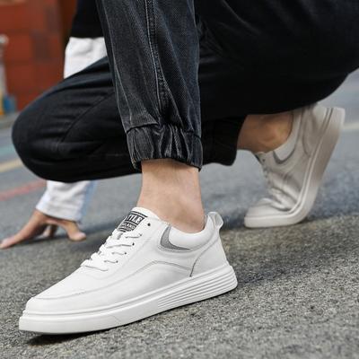 Zapatos de Skate de Cuero Genuino de Moda para Hombre con Cordones Zapatillas de Moda para Hombre de Alta Calidad Zapatos Cómodos para Exterior para Hombre Zapatillas Planas Casuales Simples para Hombre