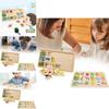 Frozen Wooden Puzzle Board With Animal And Fruit Themes For Toddlers Characters Included
