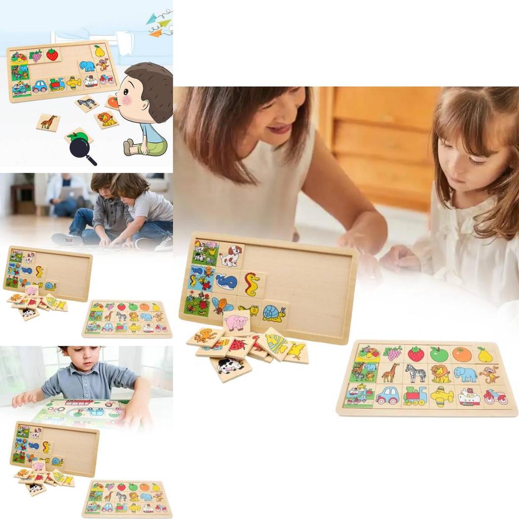 Frozen Wooden Puzzle Board With Animal And Fruit Themes For Toddlers Characters Included