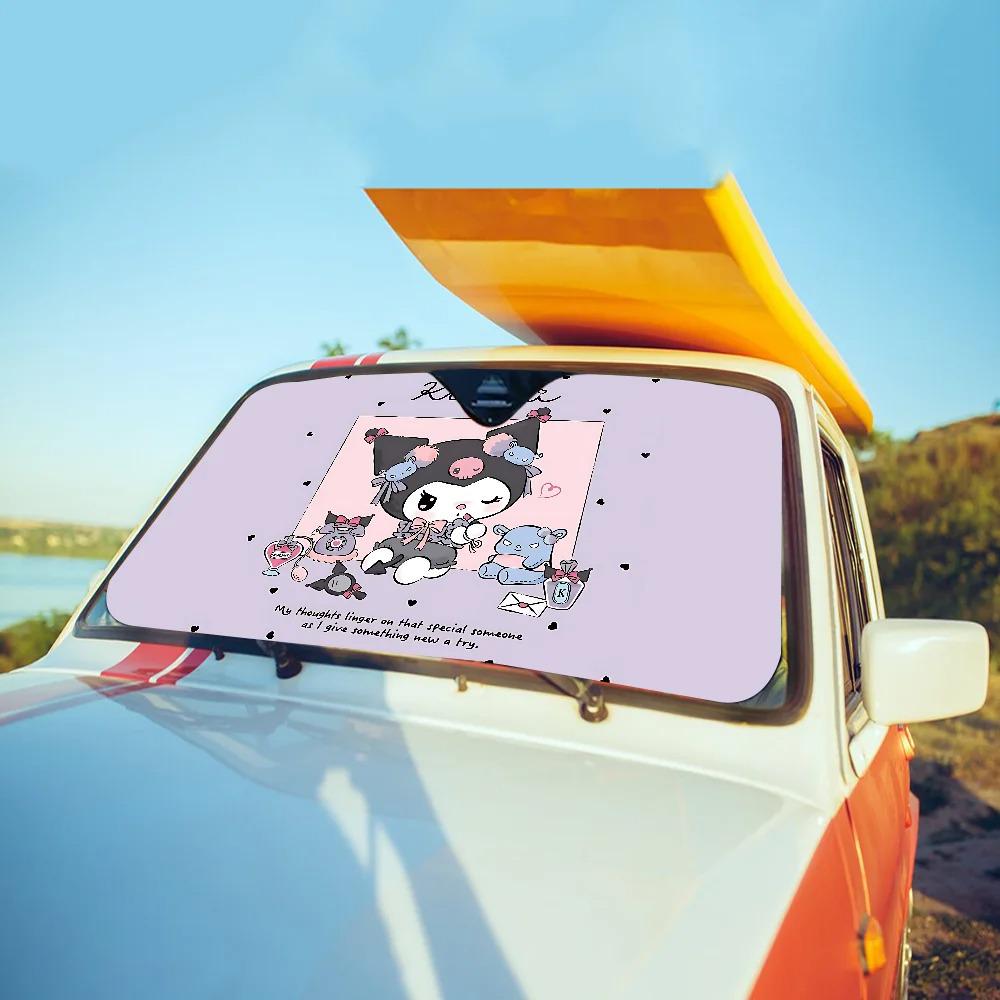 Kuromi Car Sunshade Windshield - Fun Sun Protection