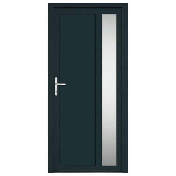 VidaXL Anthracite Front Door 98x208 Cm PVC 3157101