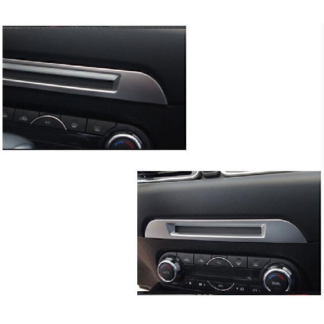 For Mazda CX-5 2017-2024 Matte Silver Center Console CD Switch Panel Trim 1PCS