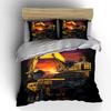 Construction Machinery Set Poster Multiple Sizes Kid'S And Adults' Bedroom Exquisite 3Pc Bedding Set, Gift