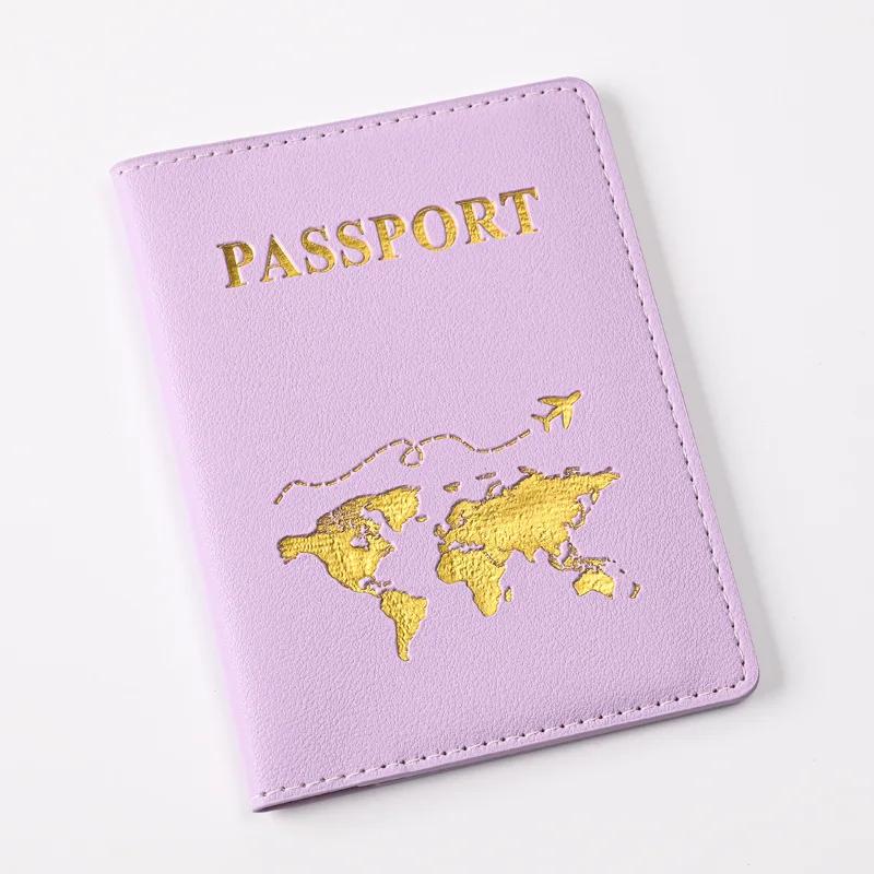 Unisex Passport Cover Wallet Holder PU Leather Card Holder Passport Case Travel Essentials for Women Men Family Vacation