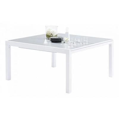 White Star T 8/12 Full Glass White Wilsa Garden Garden Table