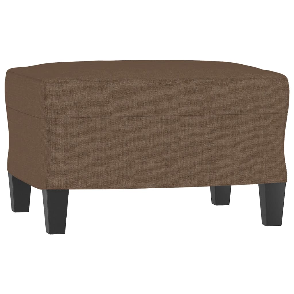 Vidaxl Fotel Z Podnóżkiem, Brązowy, 60 Cm, Obity Tkaniną