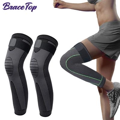 Durable And Safe Bracetop Anti-Slip Lengthen Knee Pad Long Leg Sleeve Bandage Compression Knee Brace Running Sports Warmth Elastic Knee Protector