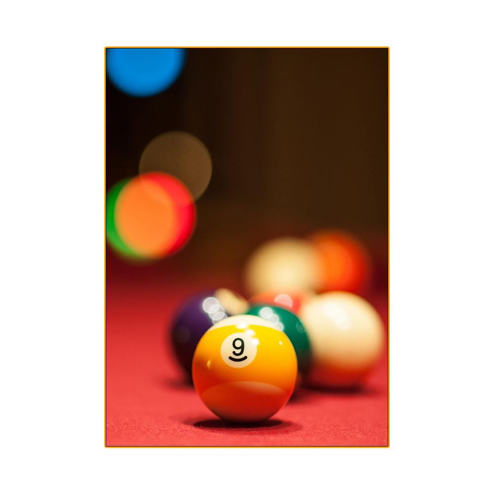 Modern Biljard HD-bilder Snooker Dukmålning Väggkonst Sportaffischutskrifter för Billiard Hall Vardagsrum Club Väggdekor