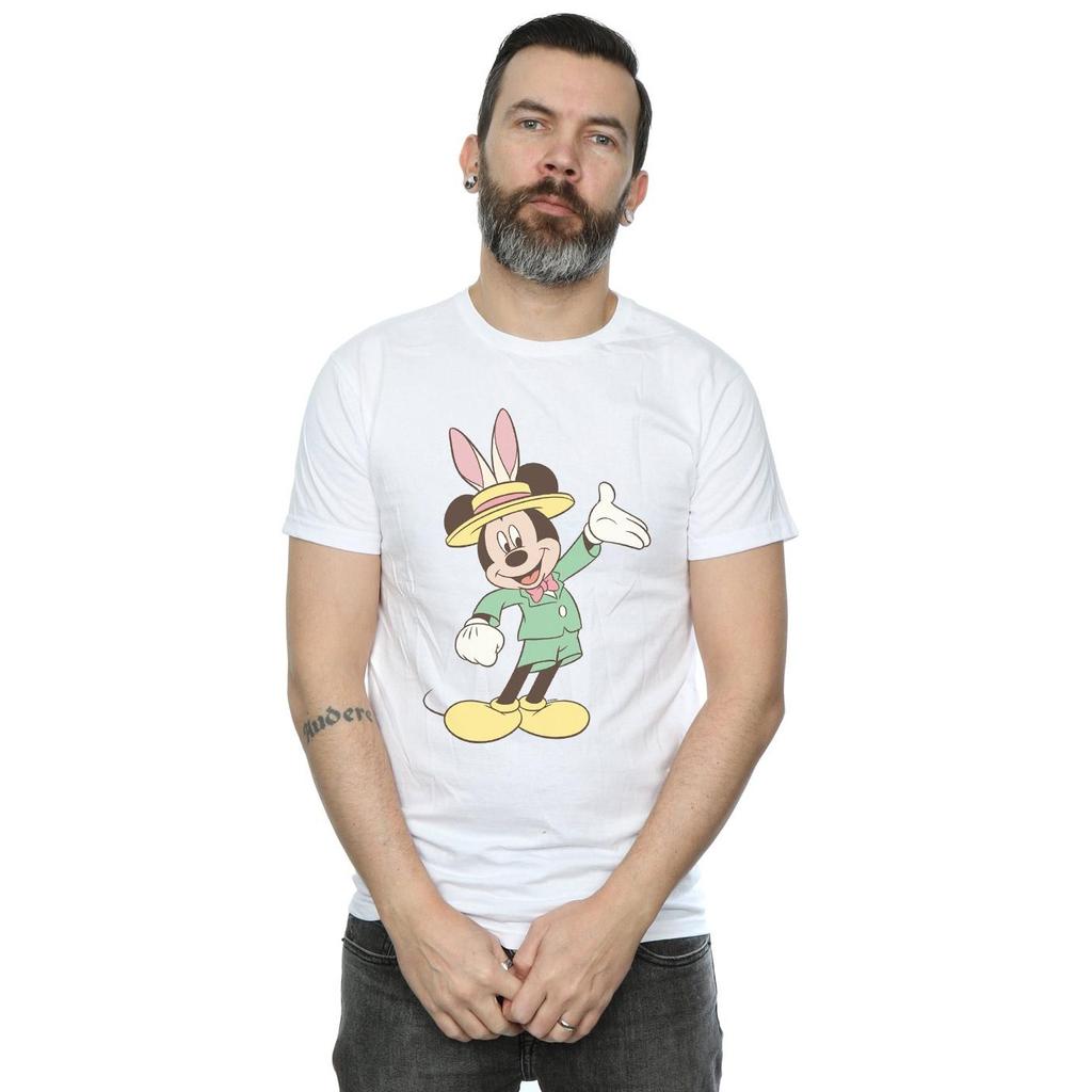 Disney Mens Mickey Mouse Easter Bunny T-Shirt