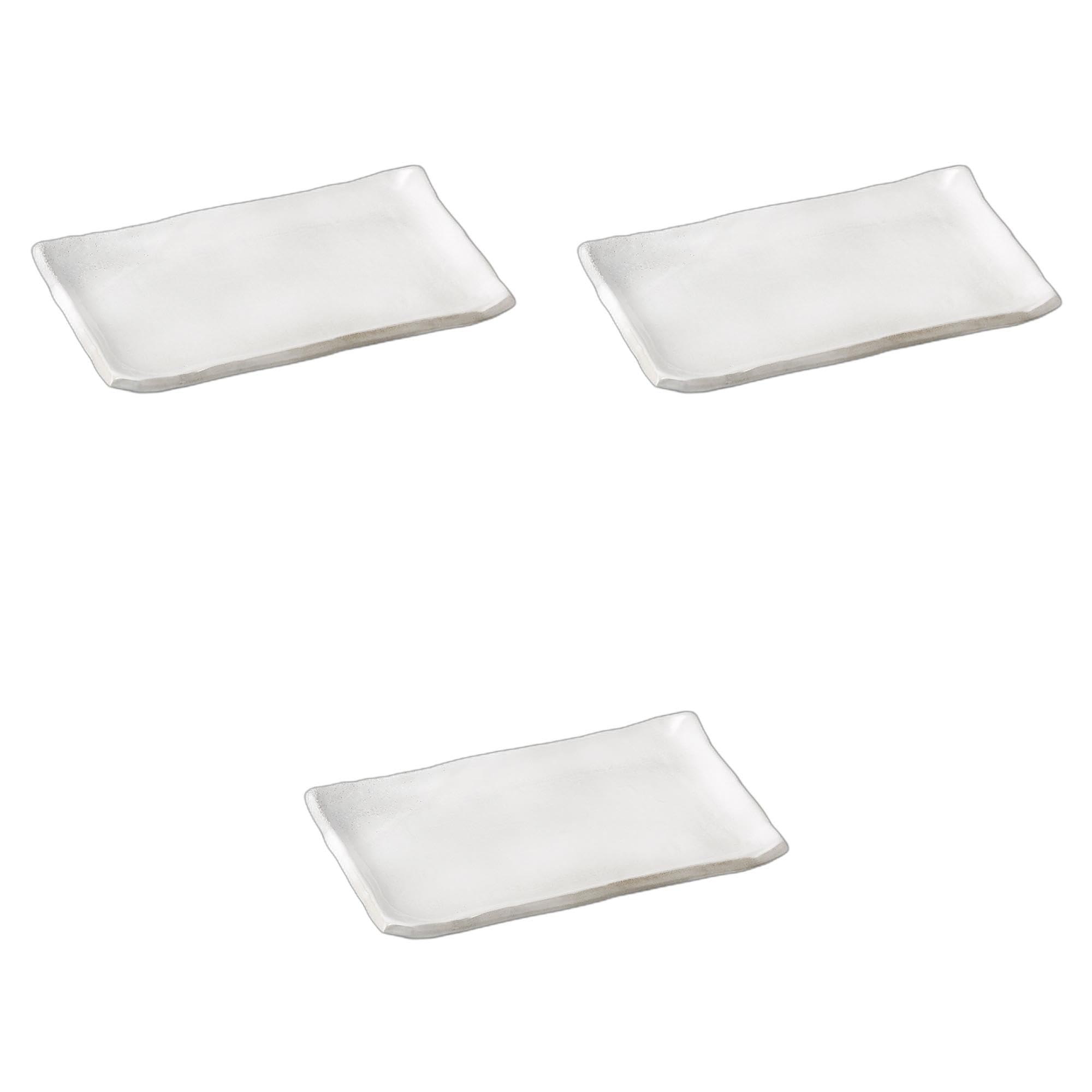 

Set of 3 Kaizan Yakitori Plates x x Reinforced Ceramic Yakitori Plates by Setomonohonpo (White) 7.0 [20.7 13.3 1.6 cm] белый