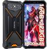 Telephone Portable Incassable OUKITEL G3 16GB+128GB Écran 6" 6300mAh Smartphone Robuste Android 14 13MP Dual 4G SIM/GPS Orange