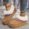 Fashion Luxury Thick Plush Platform Snow Boots Women 2025 Winter Keep Warm Fur Cotton Shoes Woman Faux Suede Ankle Botas Padded Shoes