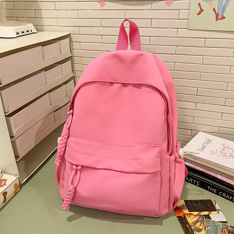 New High-value Dopamine Macaron Color Casual and Simple Lightweight Backpack for Junior High School Students