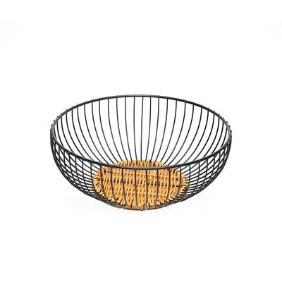 LISM Rattan Iron Fruit and Vegetable Drain Basket