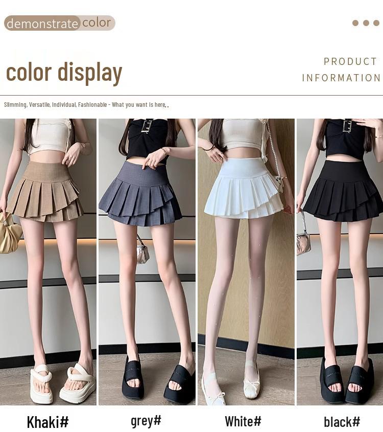 Women's 2026 Summer A-Line High Waist Pleated Skirt Suit