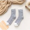 5 Pairs of Female Autumn and Winter Fleece Thick Mid Tube Floor Socks