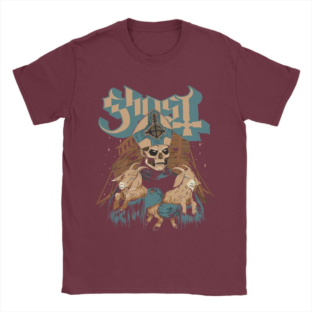 Men Ghost Band T Shirt  Pure Cotton Tops Vintage Short Sleeve Crew Neck Tee Shirt Gift Idea T-Shirt