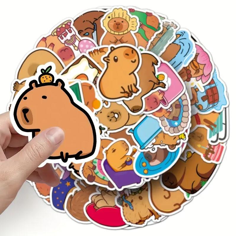 Капибара стикеры наклейки Capybara аксессуары 50 шт