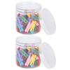 100pcs Push Pins Clips Small Mini Colorful Picture Photo Clips Wooden Crafts Clips