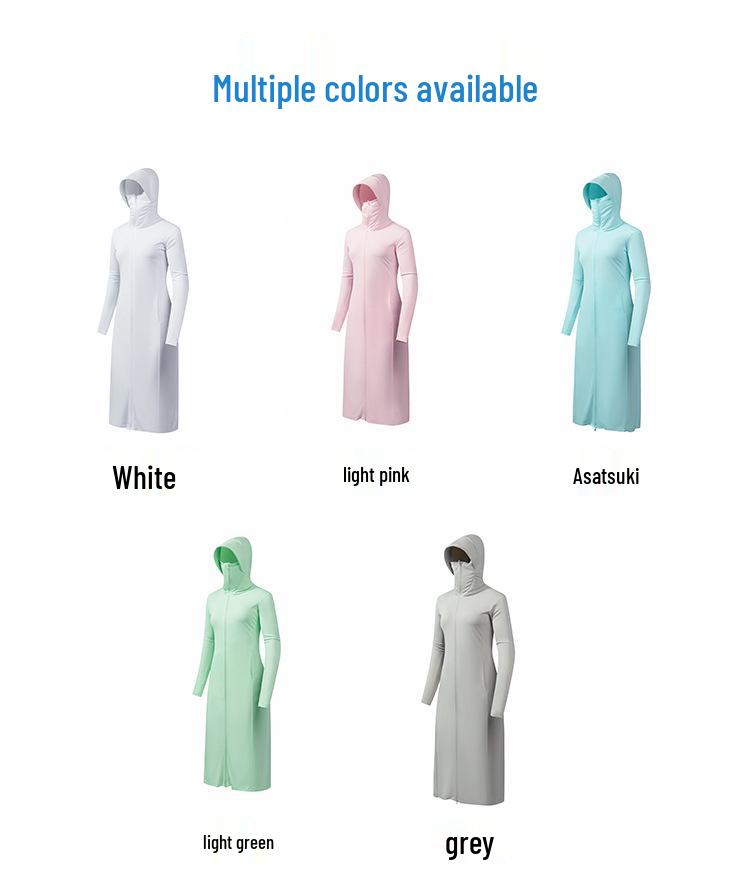 Women's Summer Ice Silk Full-Body UV Protection Cycling Jacket