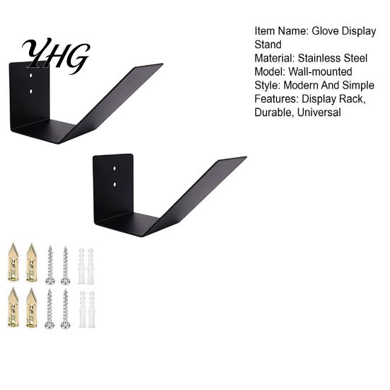 Heavy Duty Glove Holder Baseball Display Stand, Wall Mount Space Saving Hanger, Durable Stainless Fan Gift Steel Storage Rack for Sports Memorabilia