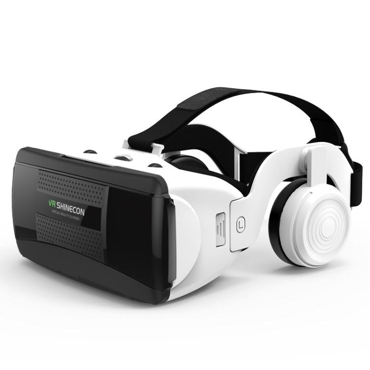 

VR SHINECON G06EB Virtual Reality 3D Video Glasses Suitable for 4.7 inch - 6.1 inch Smartphone with HiFi Headset (White) білий