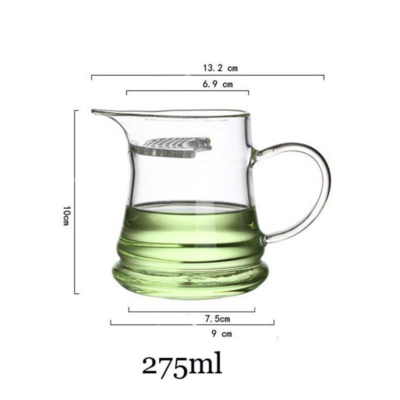 

Heat Resistant Glass Tea Infuser Pot Teapot Cup with Wood Handle Tea Pitcher Fair Cup Kung Fu Set Tea Dispenser Office Kettle 201-300ml