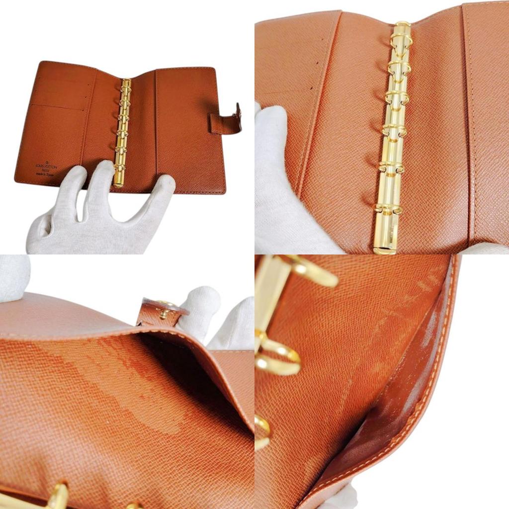 LOUIS VUITTON Monogram Agenda PM Notebook cover Monogram canvas Brown R20005 Used