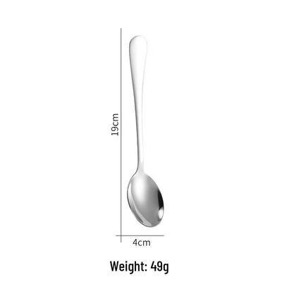 ZISIZ Korean Style Stainless Steel Long Handle Thickened Soup Spoon