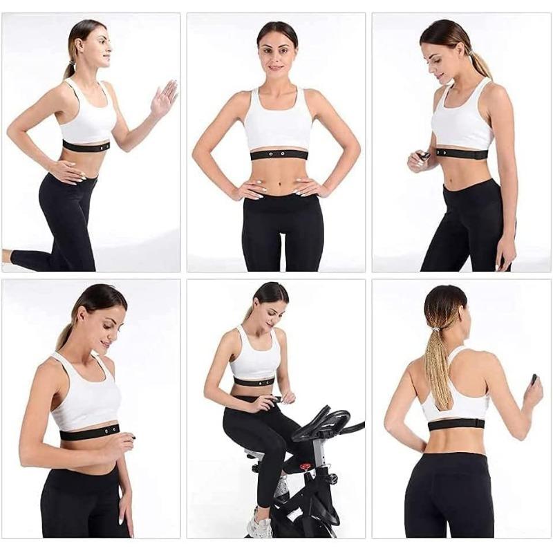 Justerbart pulsmålingsbelte for brystet sykling fitness løping sport bluetooth pulsmåler