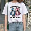 Funny Kawaii Shirt Disney Lilo Stitch Cartoon T Shirt Stitch Cute Manga T-shirt Y2k Graphic Tshirt Top Tee Clothes