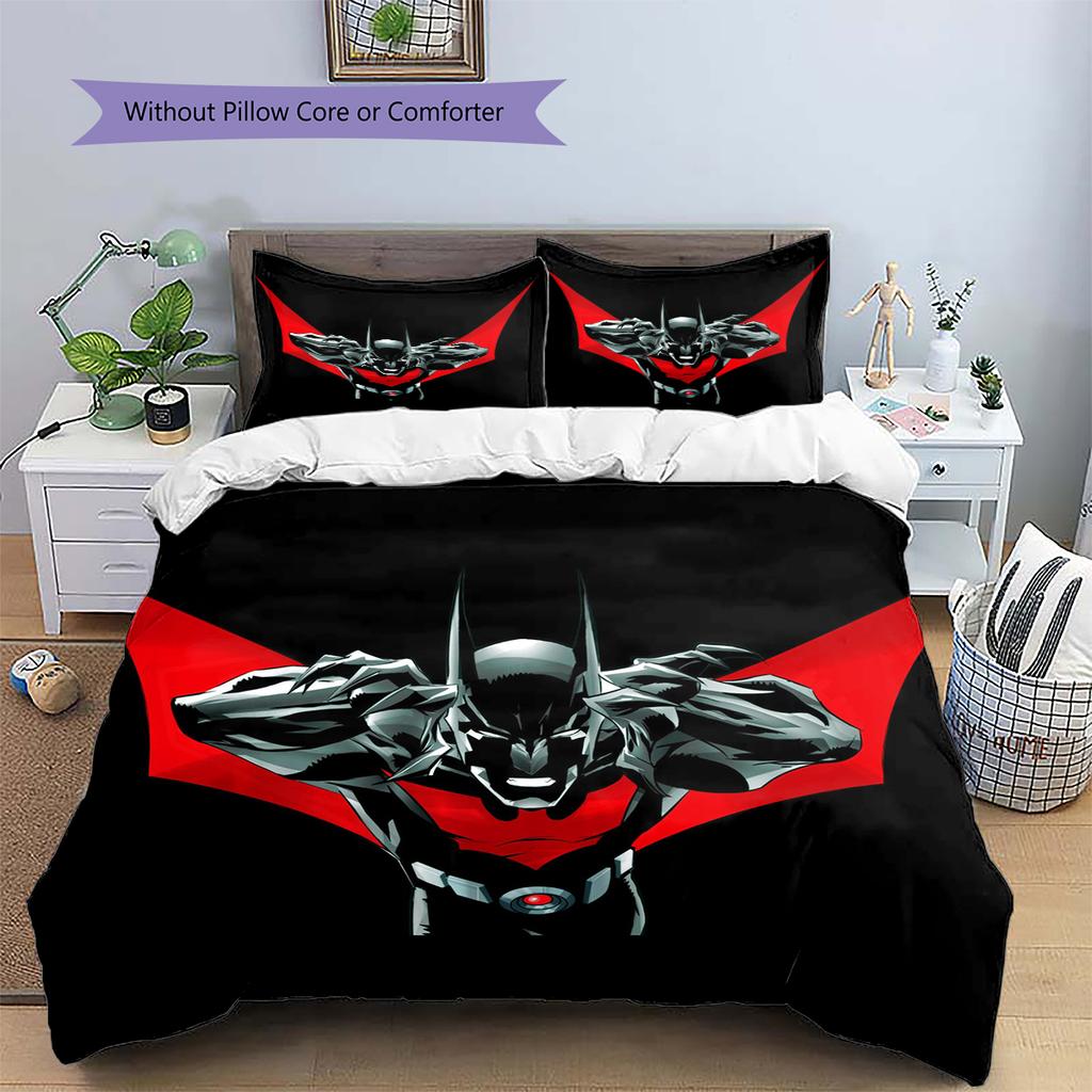 Batman Character Poster Printed Bedding Set Duvet Cover Pillowcase No Filler, Soft Home Bedroom Decor, Perfect Gift for Fans.chl