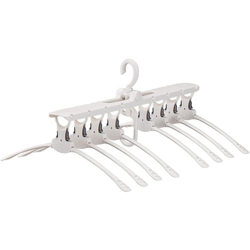 Diamond Hanger, Furandry One-Touch Hanger, 8-Piece Set, White, Laundry Drying Rack, Shape-Retaining, 058109