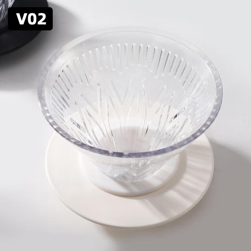 YRP Portable Coffee Filter Cup coffee dripper pour over V&60 White, black, silver gray V01/V02 quality reusable filters