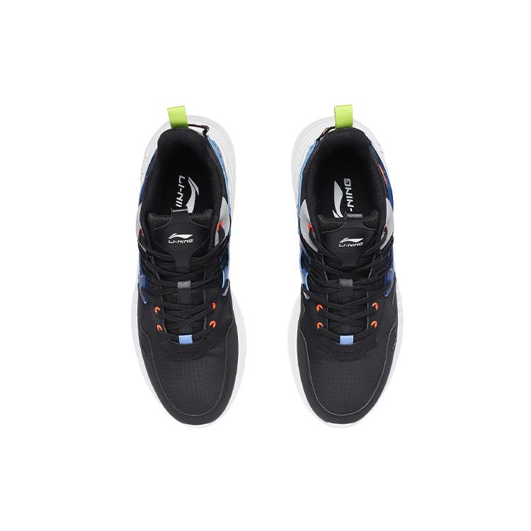 New LiNing EXD Lite Low Top Casual Athletic Shoes Men's Black Blue AGLR005-3