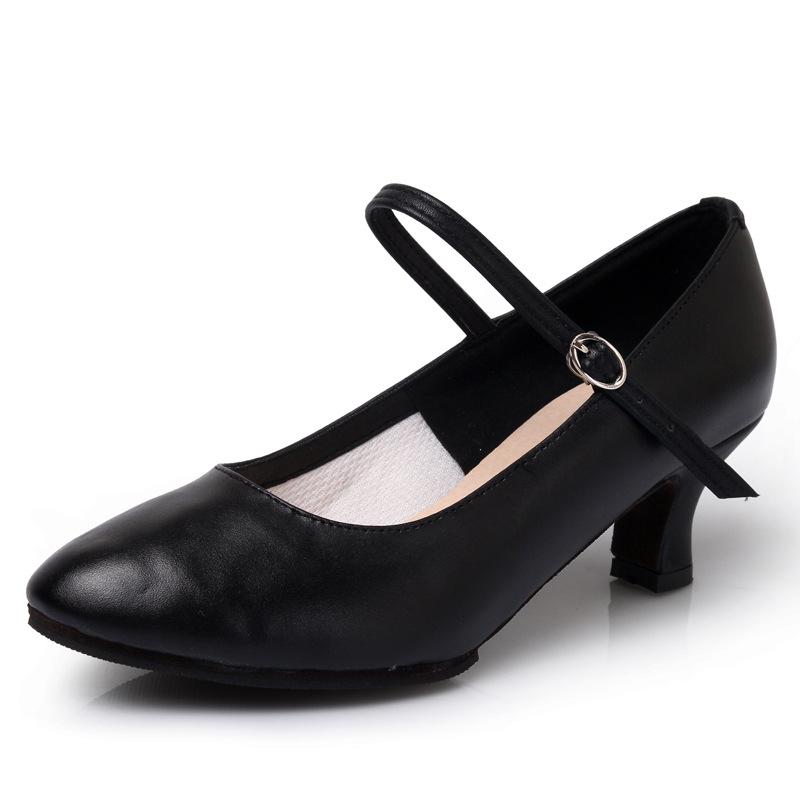 

Corium Women Latin Dance Shoes Black Soft Bottom ModernTango Dancing Shoes Heel 3CM/5CM Ballroom Salsa Dance Shoe Colse Toe 36