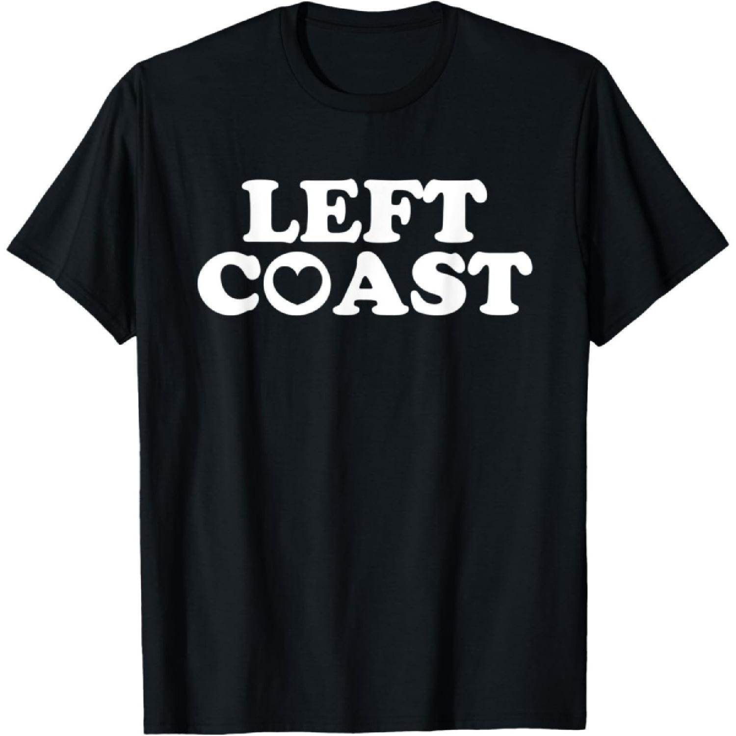

Pacific Northwest West Coast I Love the Left Coast T-Shirt XXXXXL чорний