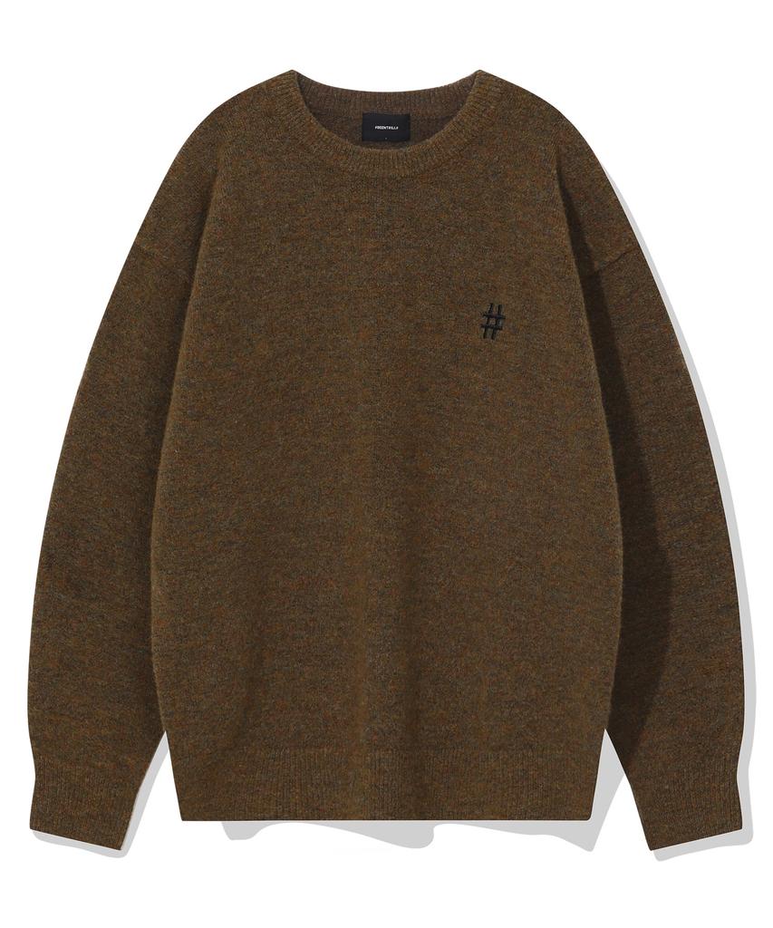 BEENTRILL Essentials Hashtag Logo Knit (Khaki)