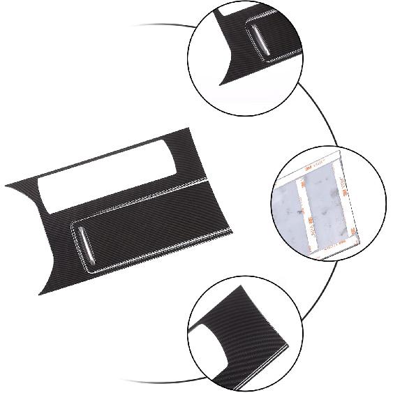 ABS Carbon Fiber Style Plastic Center Console Panel Cover Frame Trim 3pcs for Land Rover Range Rover Sport 2014-2017 Left Hand Drive Accessories