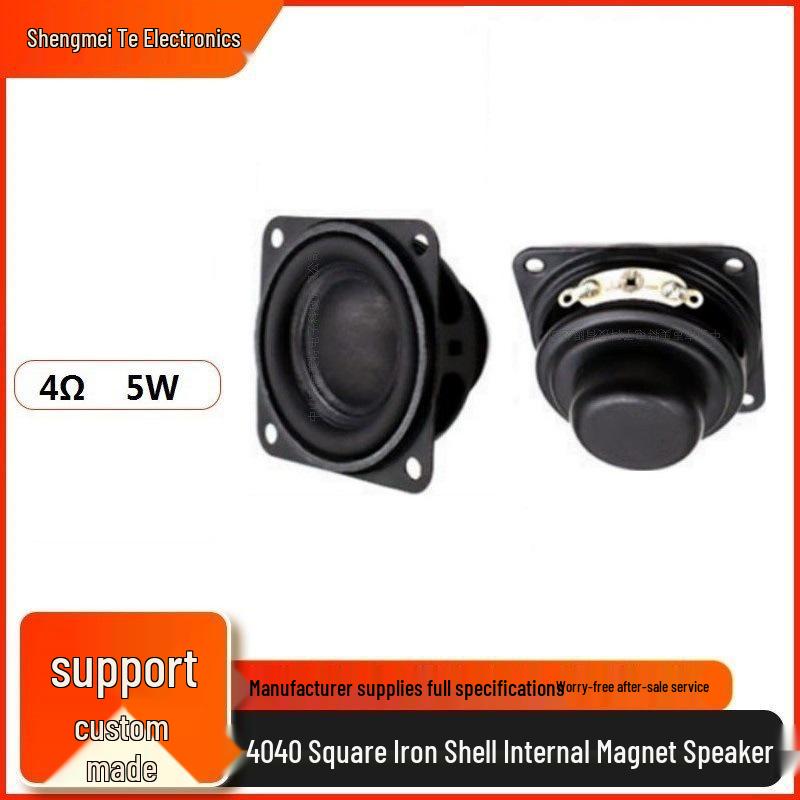 1.5" Neodymium Magnet Bluetooth 4 Ohm 5W Full-Range Square Speaker with Iron Shell
