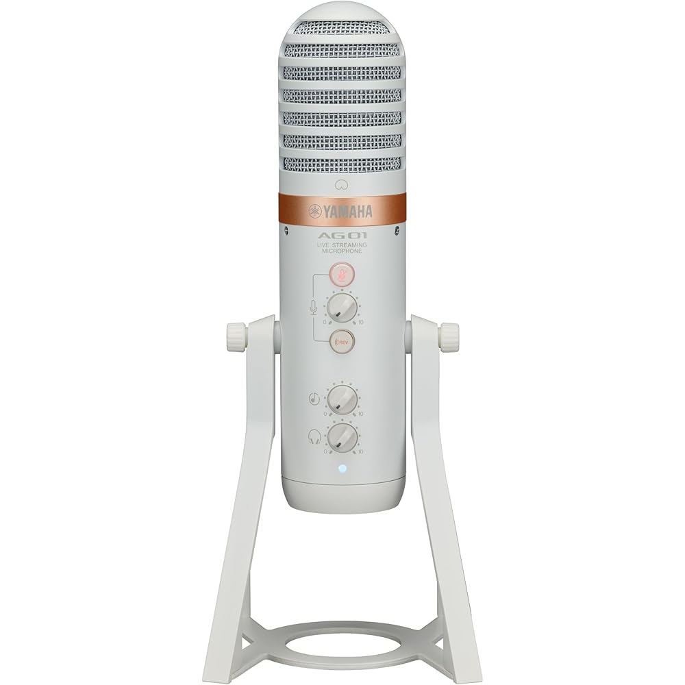 Yamaha YAMAHA Live Streaming Microphone Integrated Microphone USB Mic White AG01 W