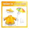 Goose Statue Raincoat Includes Hat and Umbrella Porch Costume Bright Colors for Garden