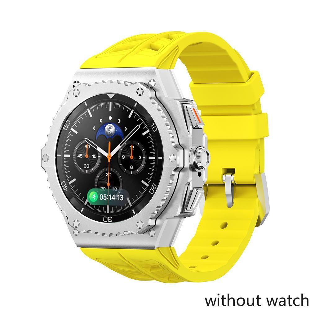 Luxury Mod Kit Alloy Metal Case For Samsung Watch 8 Classic 46mm Rubber Band For Galaxy Watch 8 Classic 46mm Kit Accessories