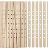 Wooden Wick Holder for DIY Candle Making, 114x10x2mm, Popsicle Stick with Multi-Hole and Single Center Hole Design.
