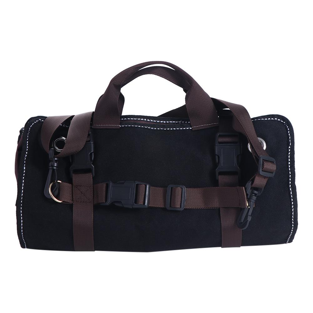 Heavy-Duty Waxed Canvas Tool Roll Bag Roll Waterproof 15-Pockets Roll Maximum Storage Easy Transport Tool Roll Up Bag