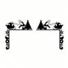 Wrought Iron Christmas Sleigh Wall Decor Home Door Frame Corner Art Ornament