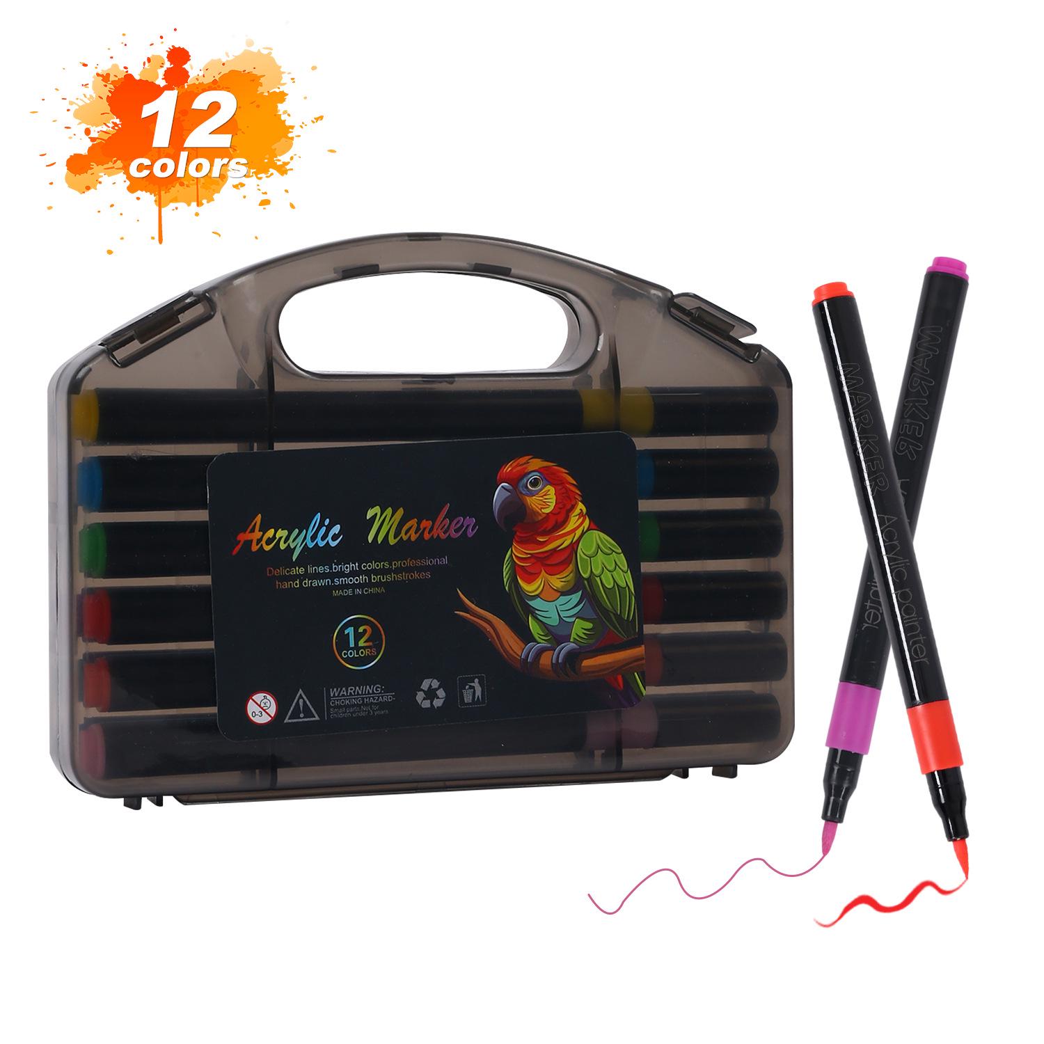 Waterproof Soft-tip Acrylic Marker Pen Set for Kids – Non-Bleeding Art & Drawing Pens